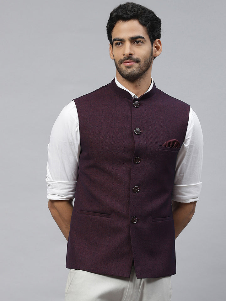 Nehru Jacket with self chex