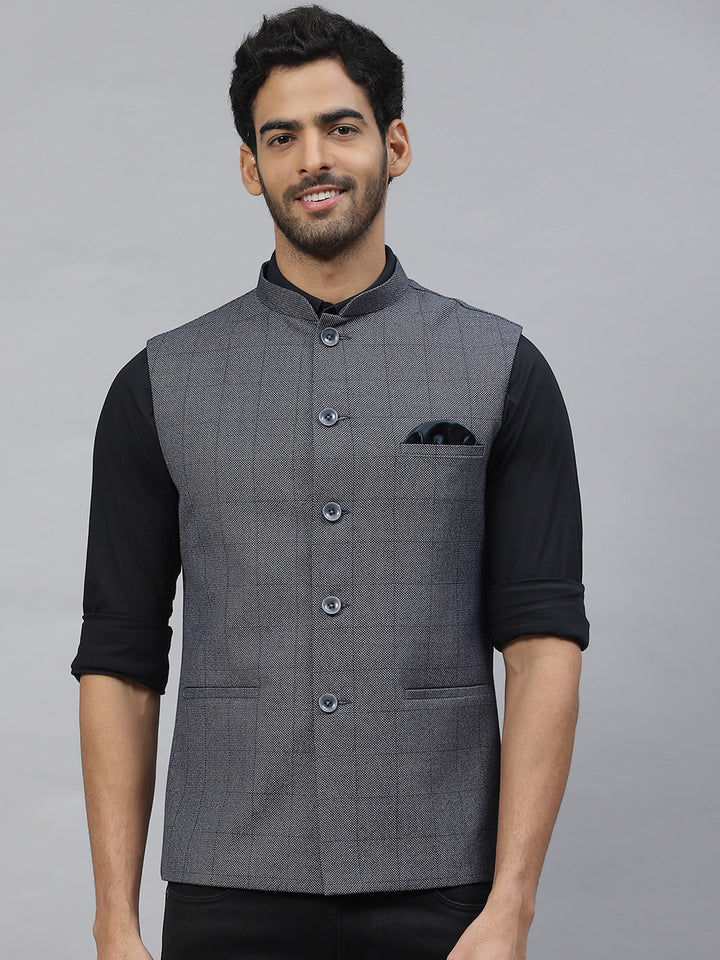 Nehru Jacket with self chex