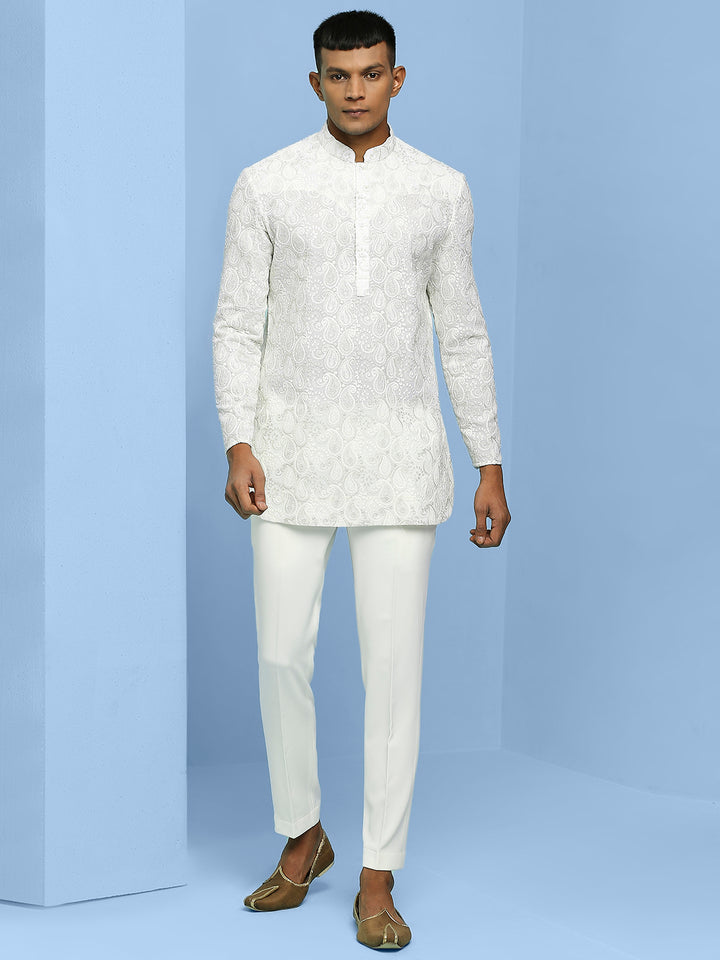 Paisley Design Chikankari Kurta