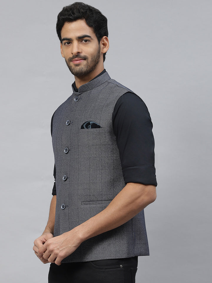 Nehru Jacket with self chex