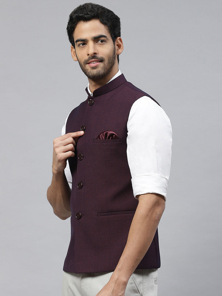 Nehru Jacket with self chex