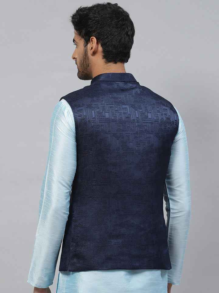 Geometric Jacquard Nehru Jacket