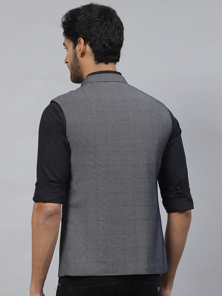 Nehru Jacket with self chex