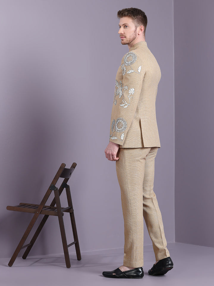 Jodhpuri Suit with Lazercut Computer Embroidery