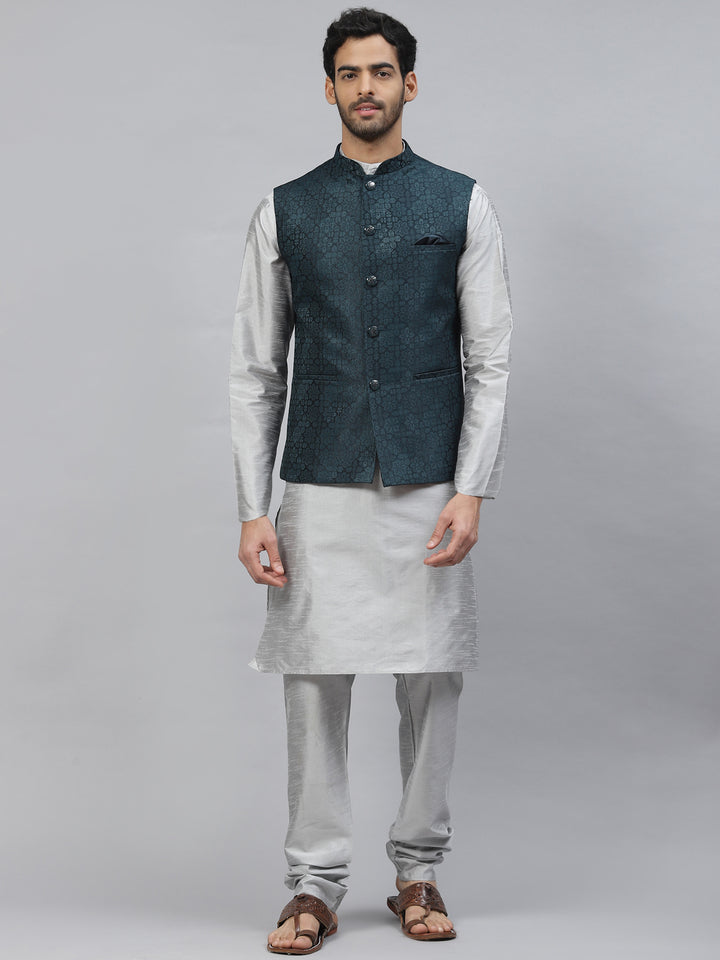 Floral Jacquard Nehru Jacket