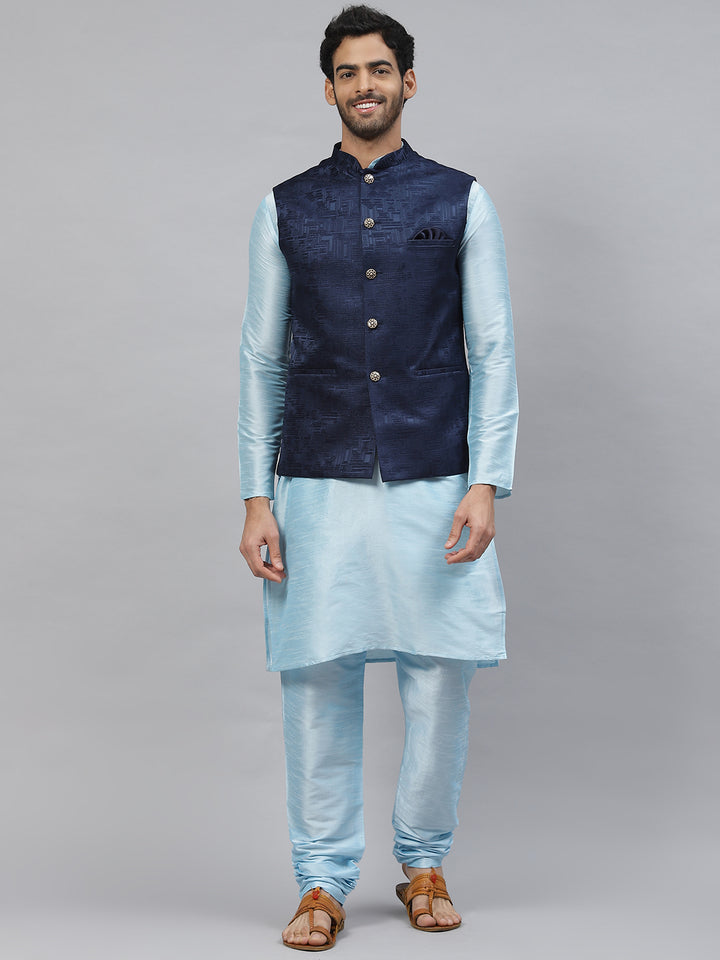 Geometric Jacquard Nehru Jacket