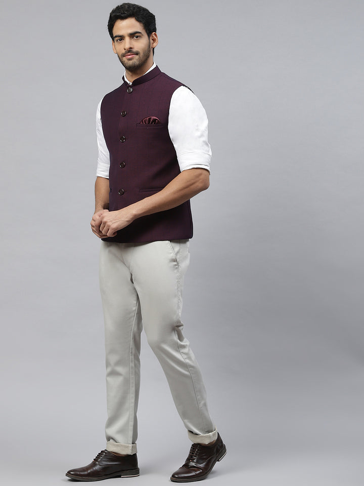 Nehru Jacket with self chex