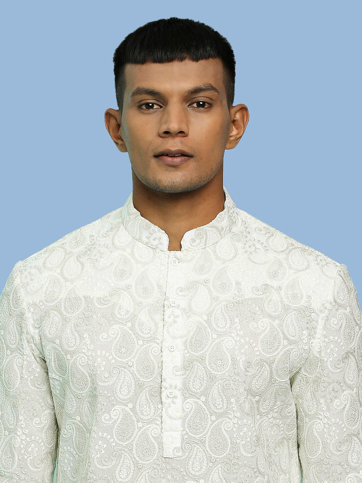 Paisley Design Chikankari Kurta