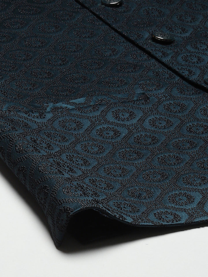 Geometric Jacquard Nehru Jacket