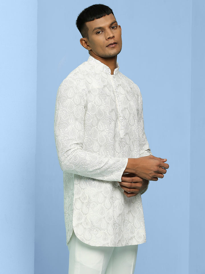 Paisley Design Chikankari Kurta