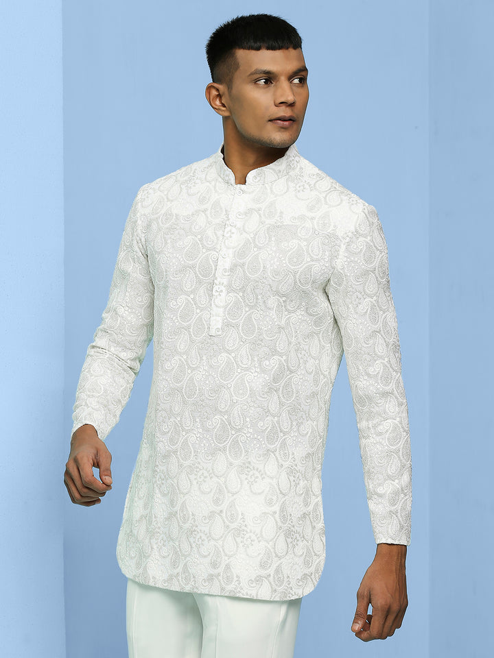 Paisley Design Chikankari Kurta