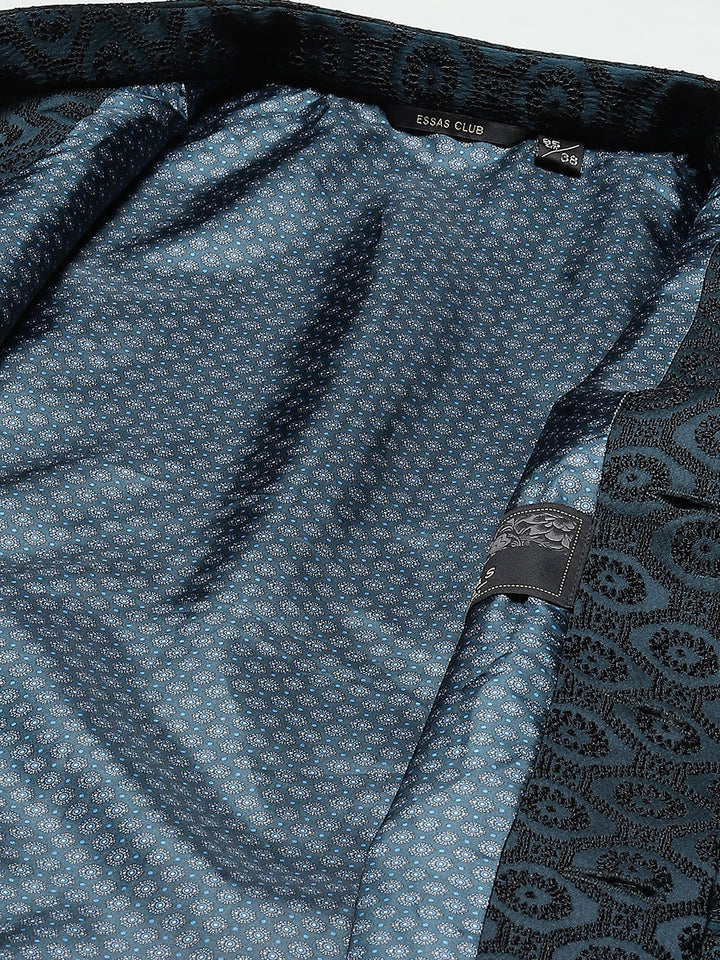 Geometric Jacquard Nehru Jacket