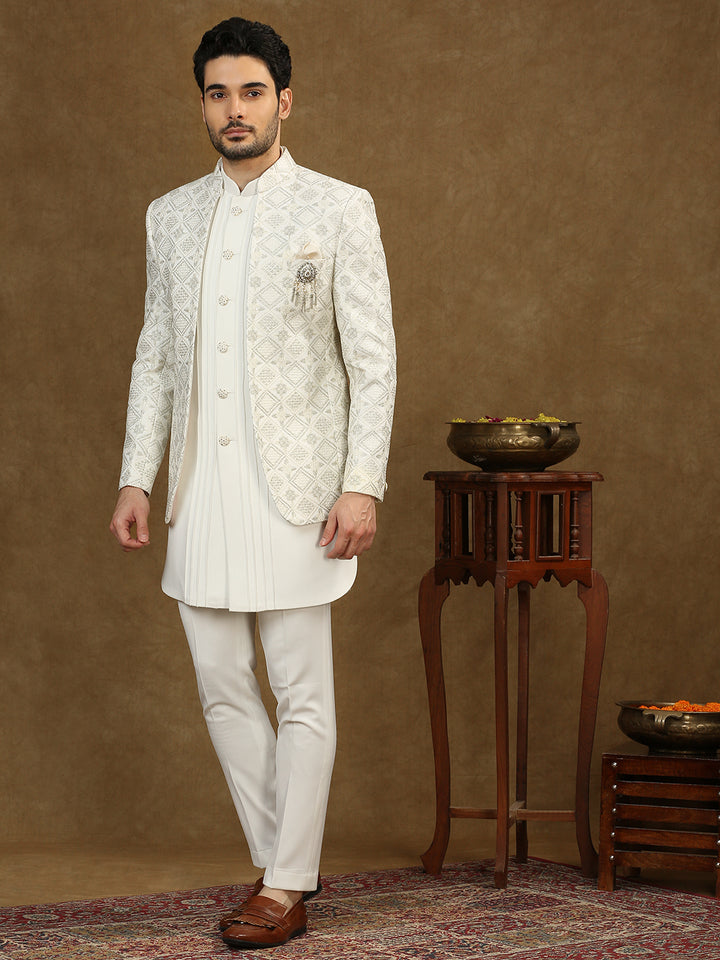 Indowestern with Lucknowi Embroidered Jacket