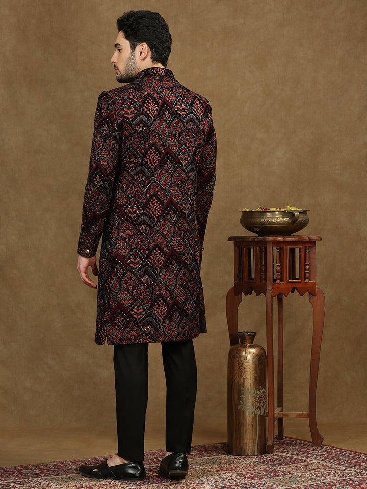 Velvet Ethnic Motif Nawabi