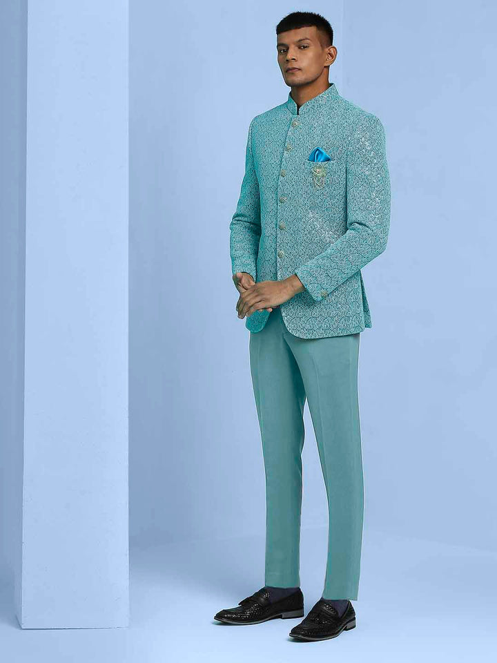 Zari Embroidered Jodhpuri Suit