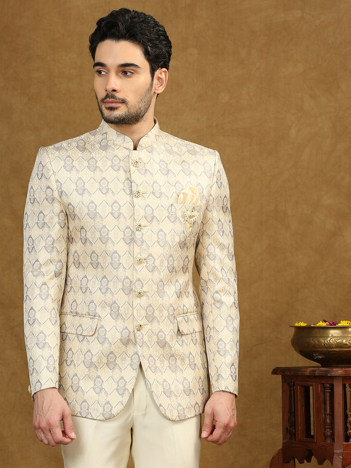 Jacquard Jodhpuri Suit