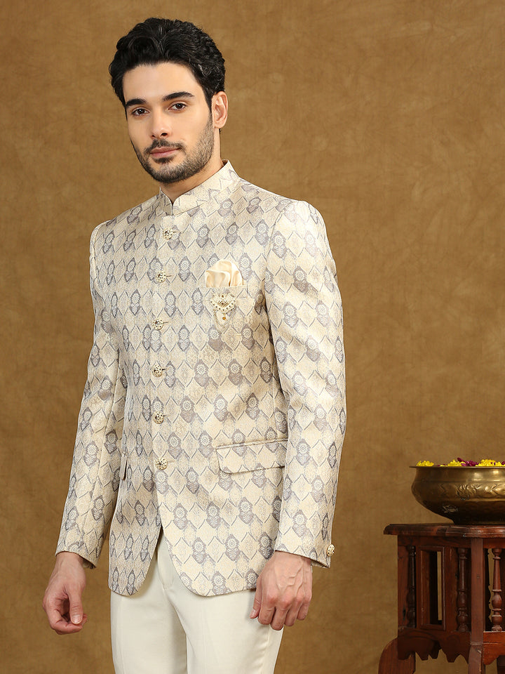 Jacquard Jodhpuri Suit