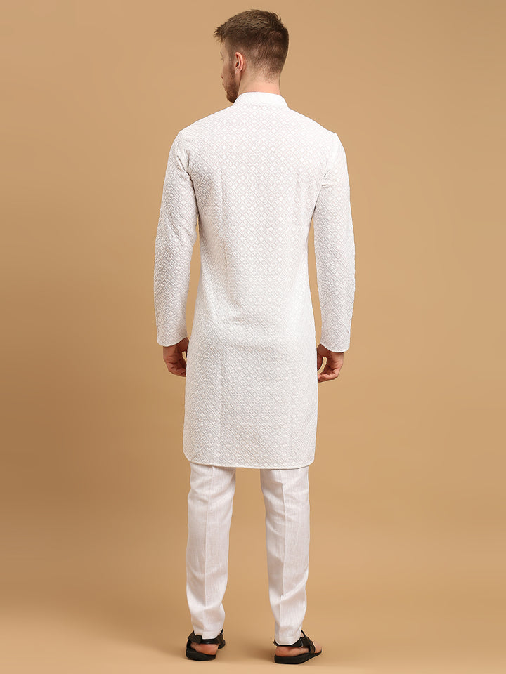 Chikankari Cotton Kurta Pyjama