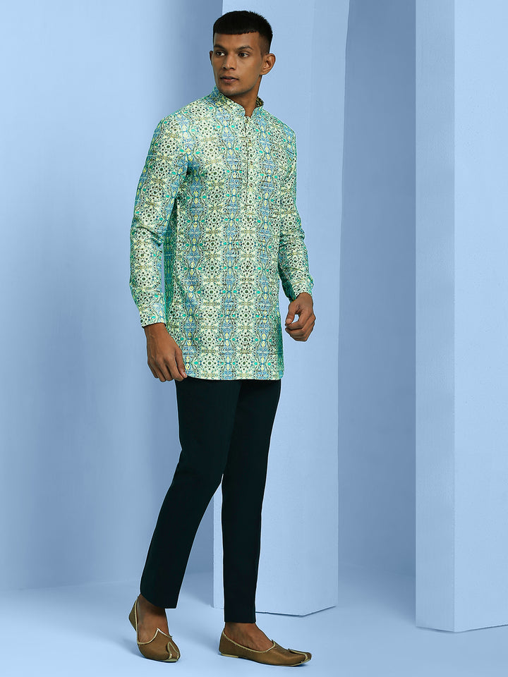 Short Kurta with Motif Print and sequins work