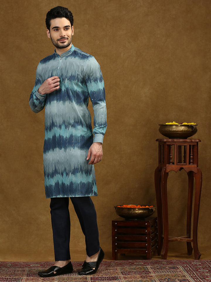 Ombre Kurta with Sequins