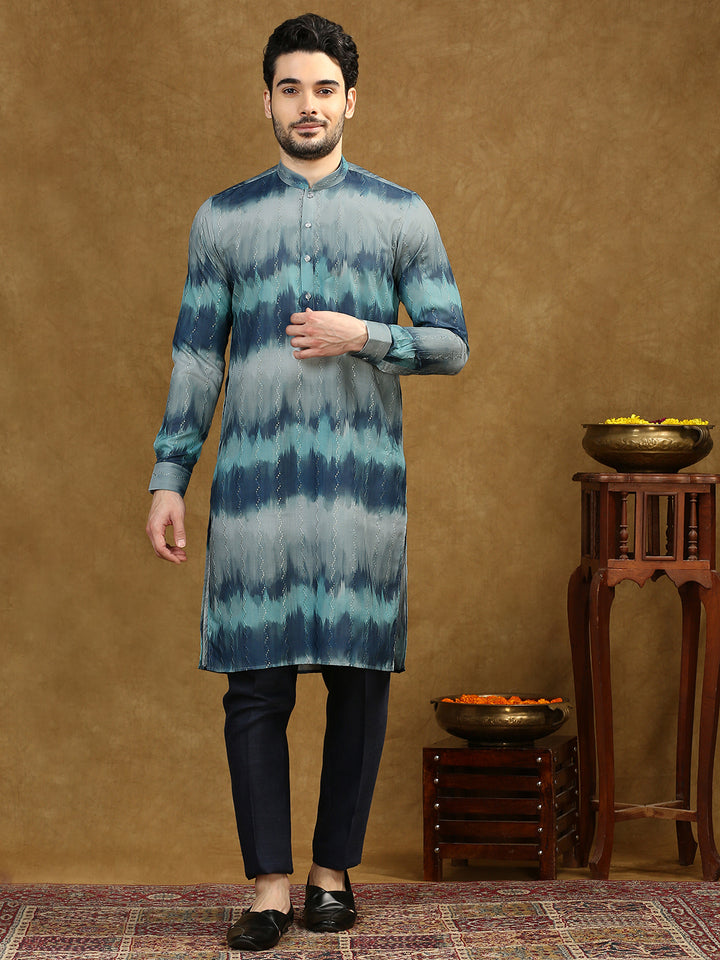 Ombre Kurta with Sequins