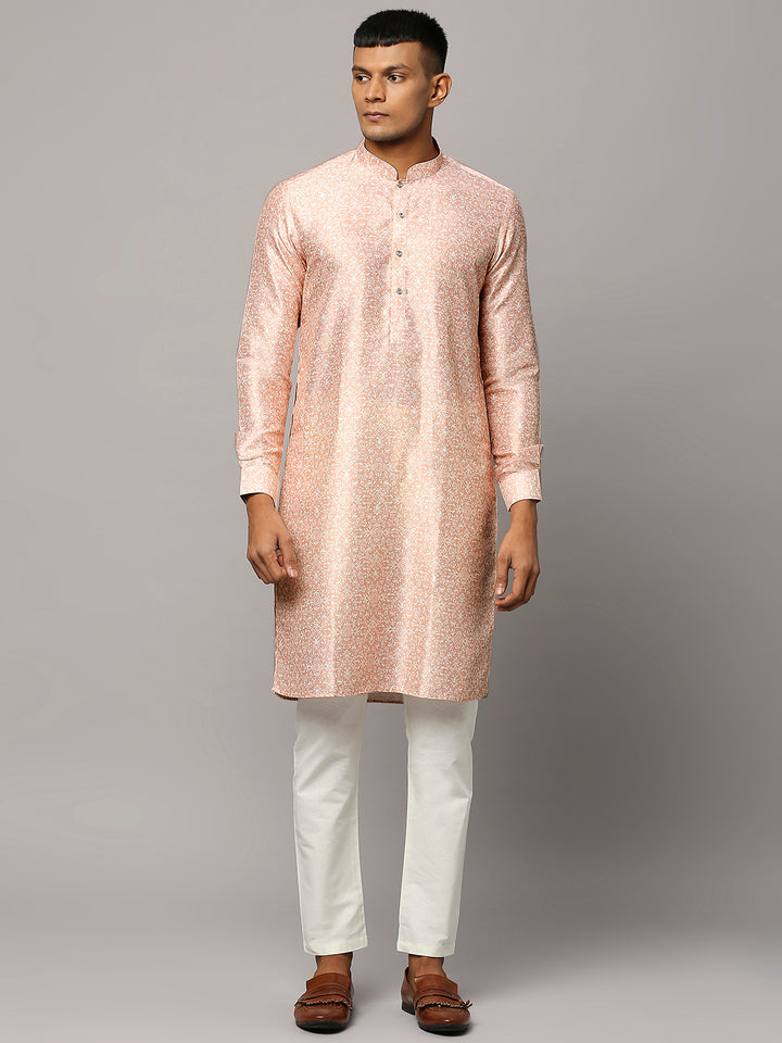 Silk Cotton Printed Kurta