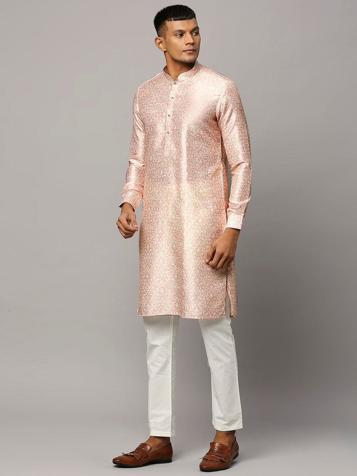 Silk Cotton Printed Kurta