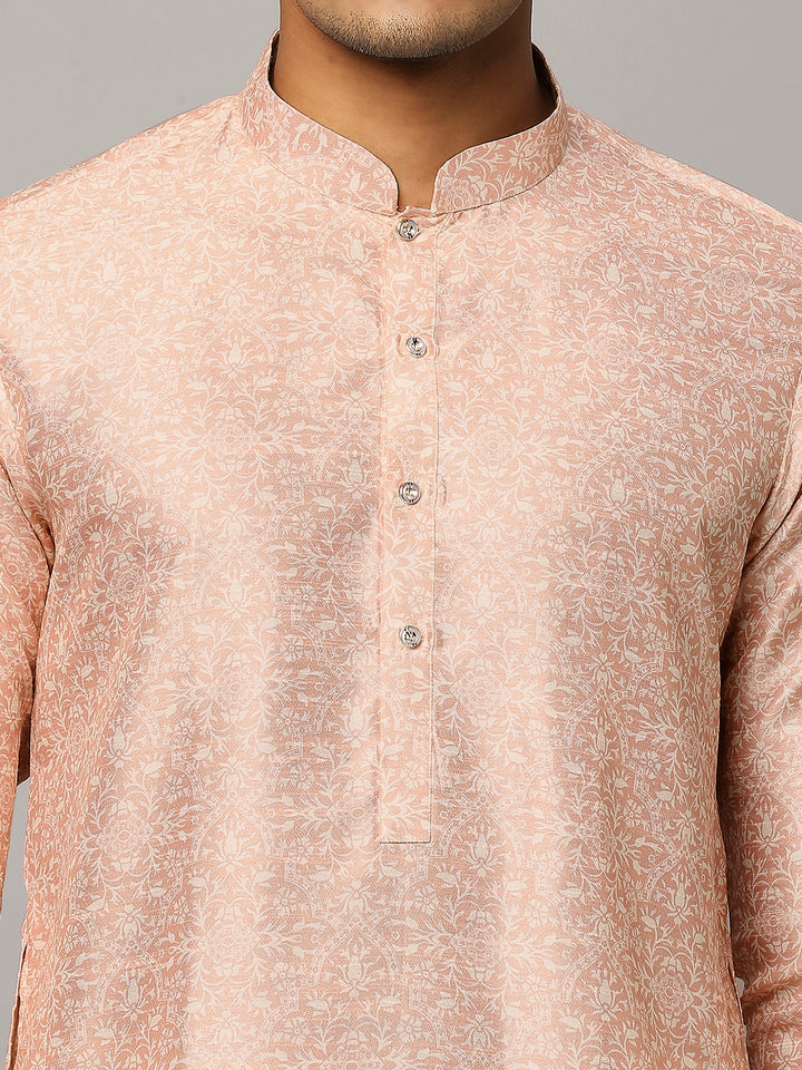 Silk Cotton Printed Kurta