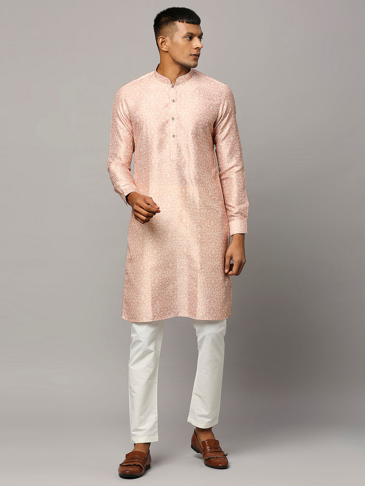 Silk Cotton Printed Kurta