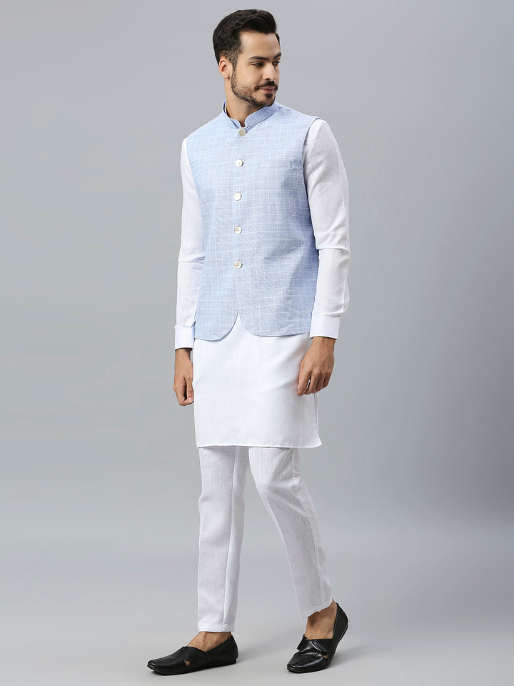 Kurta Set with Jute Cotton Nehru Jacket