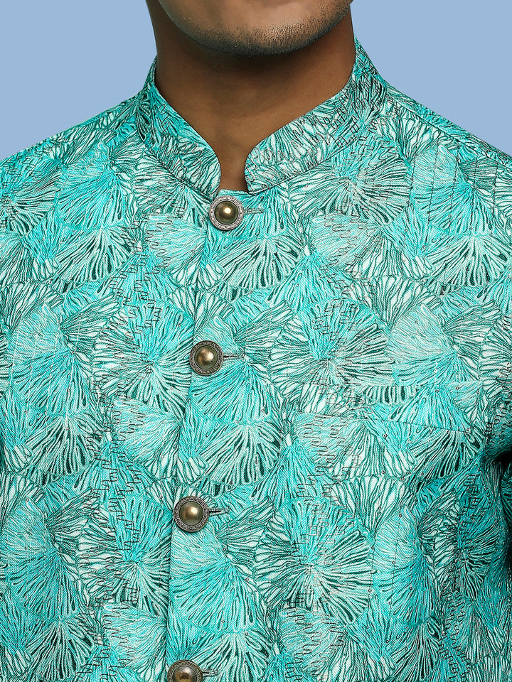 Abstract Motif Print Jodhpuri Shirt