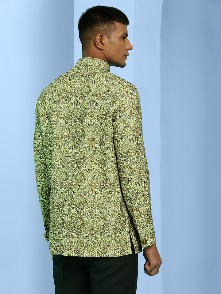 Ethnic Motif Print Jodhpuri Shirt