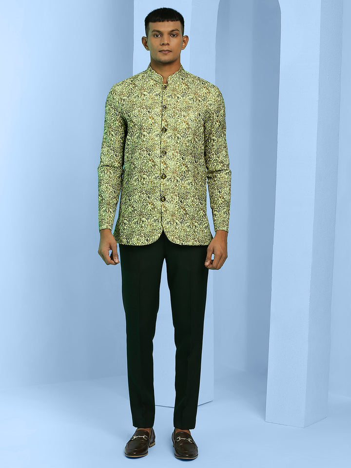 Ethnic Motif Print Jodhpuri Shirt