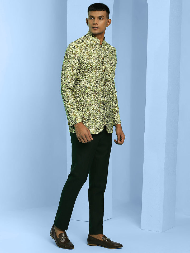 Ethnic Motif Print Jodhpuri Shirt