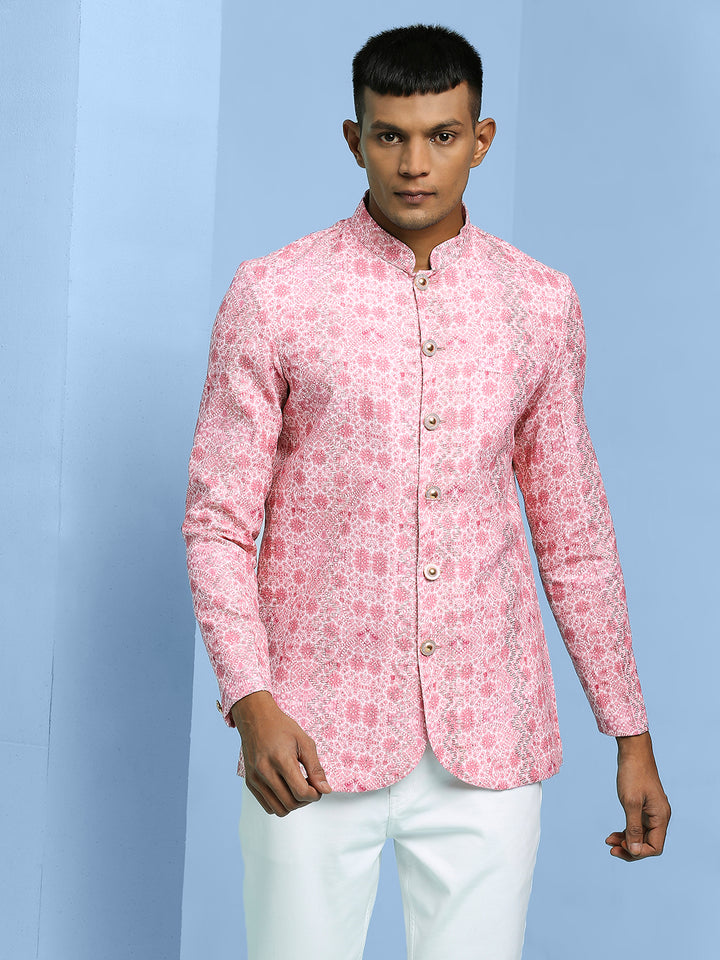 Ethnic Motif Print Jodhpuri Shirt