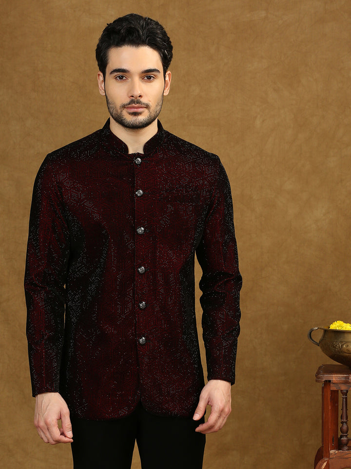 Velvet Jodhpuri Shirt