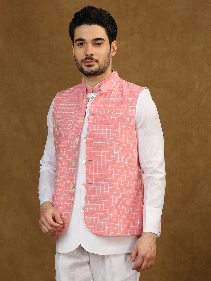 Jodhpuri Shirt with Linen Jacket