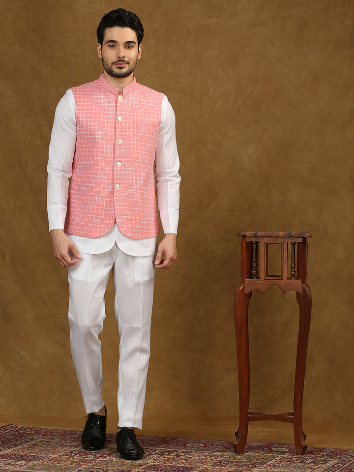 Jodhpuri Shirt with Linen Jacket