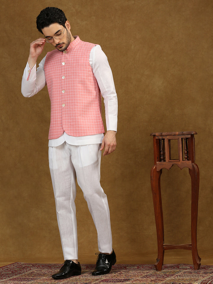 Jodhpuri Shirt with Linen Jacket