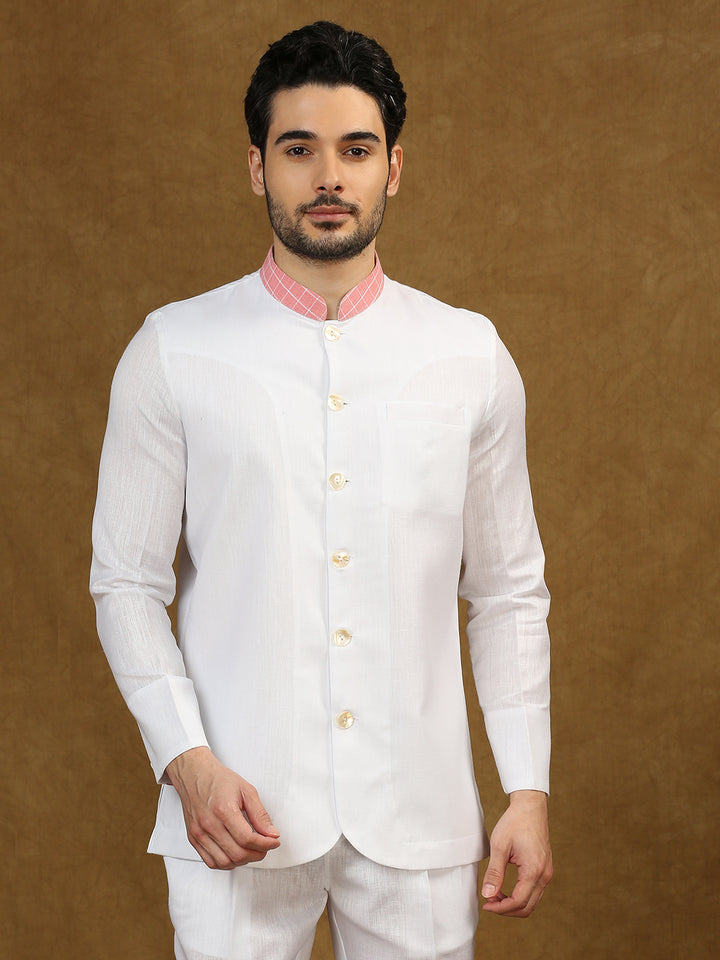 Jodhpuri Shirt with Linen Jacket