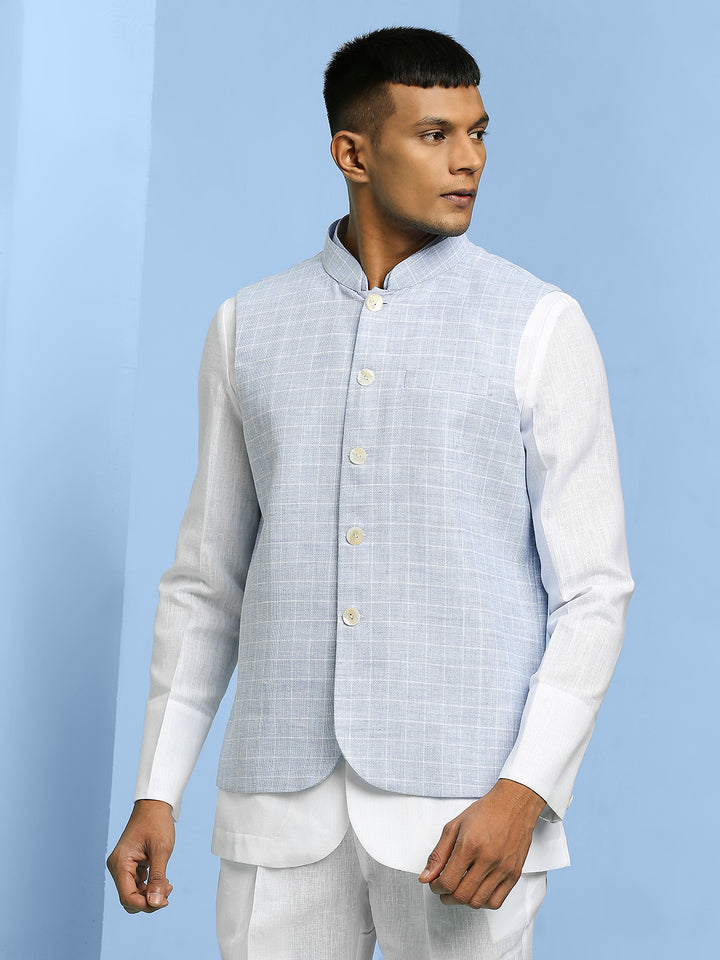 Jodhpuri Shirt with Linen Jacket