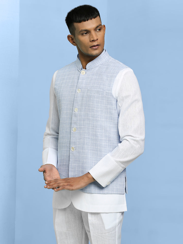 Jodhpuri Shirt with Linen Jacket