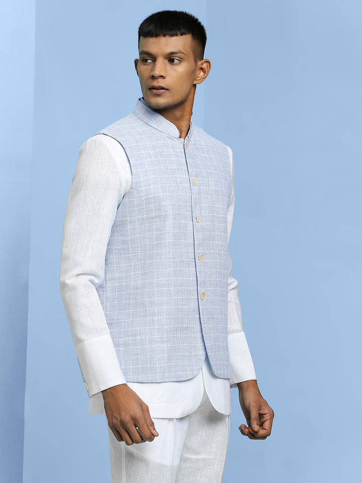 Jodhpuri Shirt with Linen Jacket