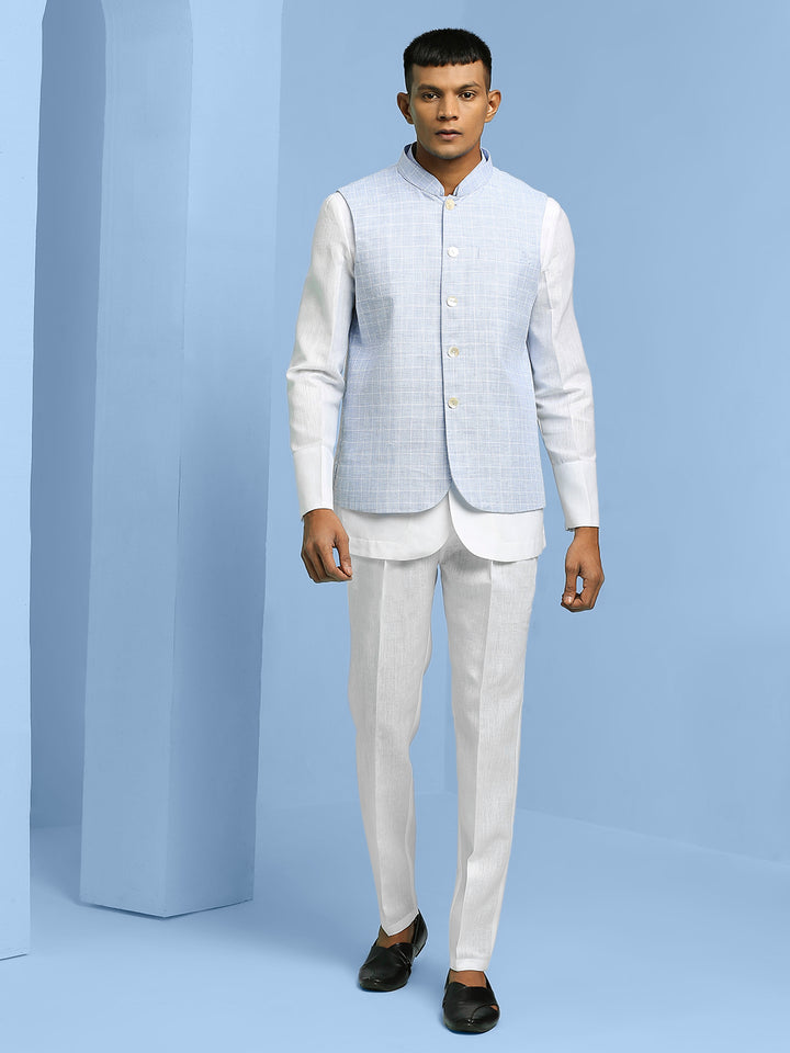 Jodhpuri Shirt with Linen Jacket