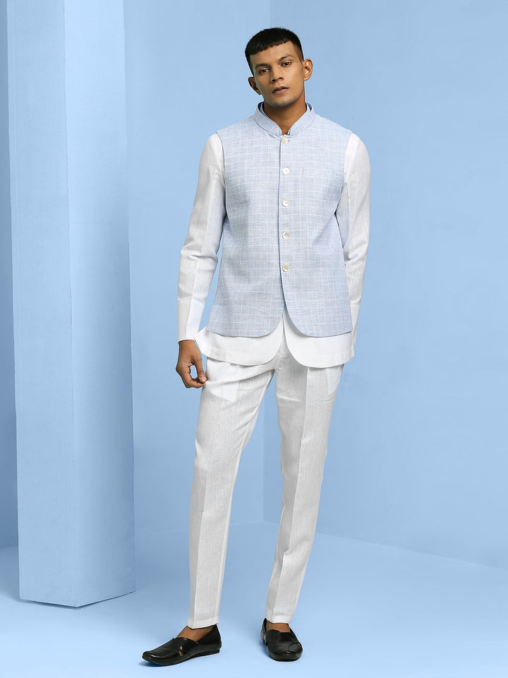 Jodhpuri Shirt with Linen Jacket