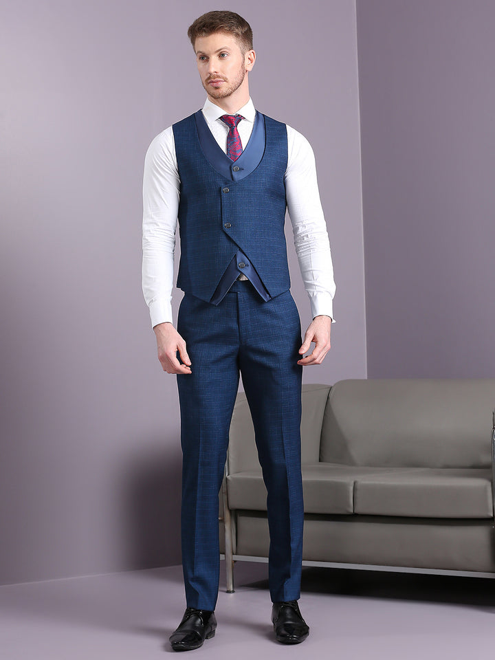 Self Design Suit with same fabric waistcoat