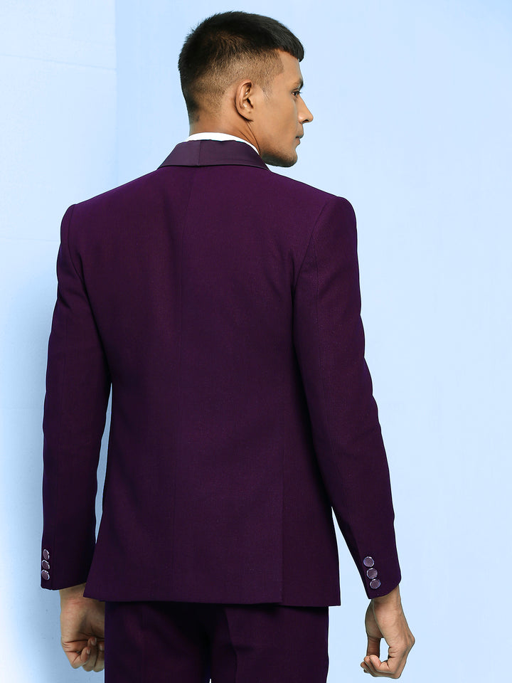 Suit with Boota Embroidery on lapels