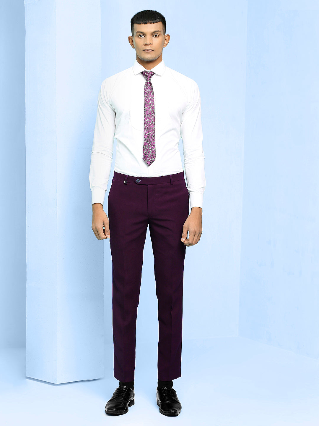 Suit with Boota Embroidery on lapels